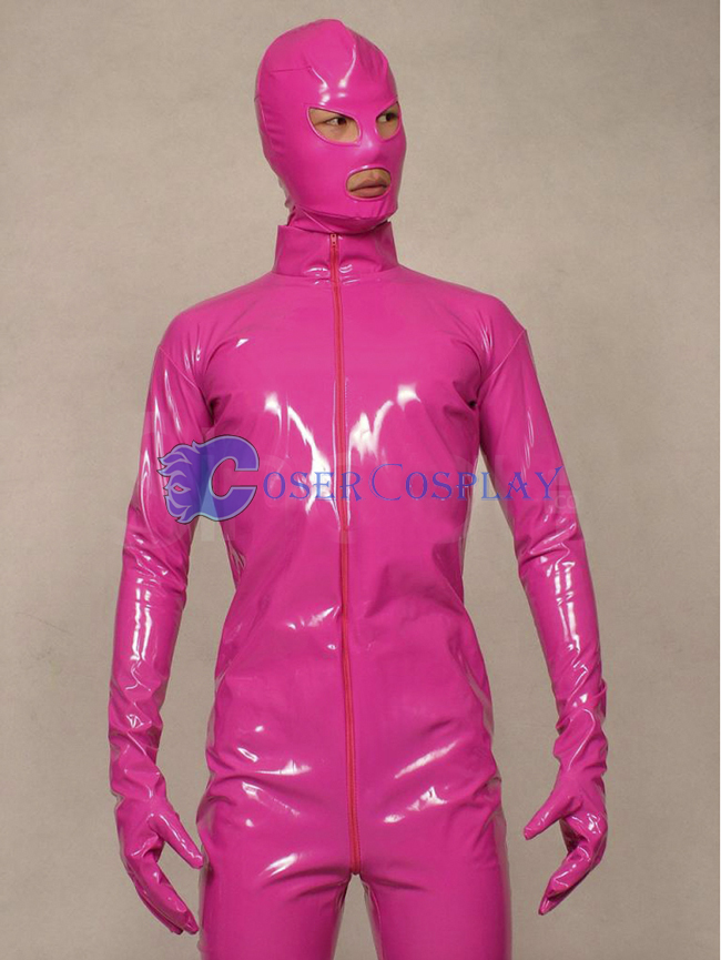 Pink PVC Zentai Suit